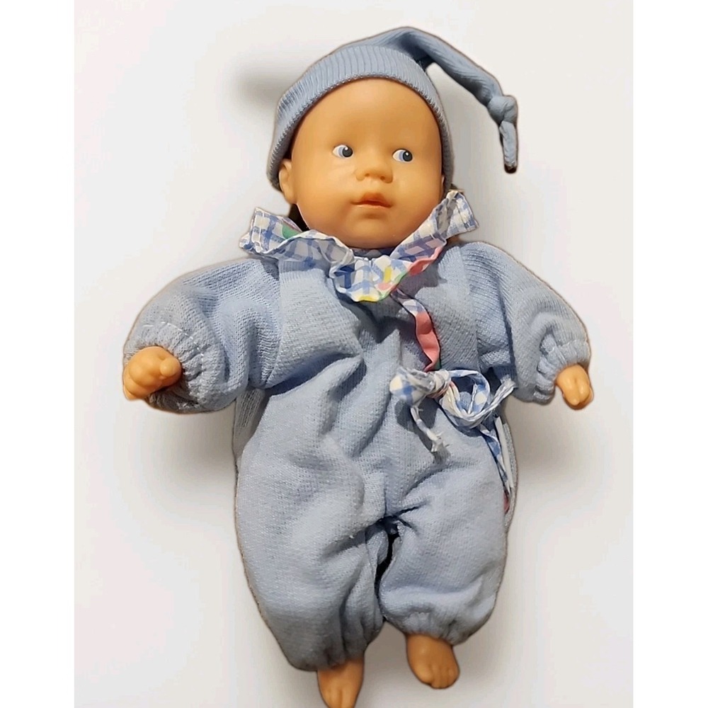 Vintage Corolle Mini Calin Baby Doll w/ Yellow Outfit 8" Bean Bag 1996